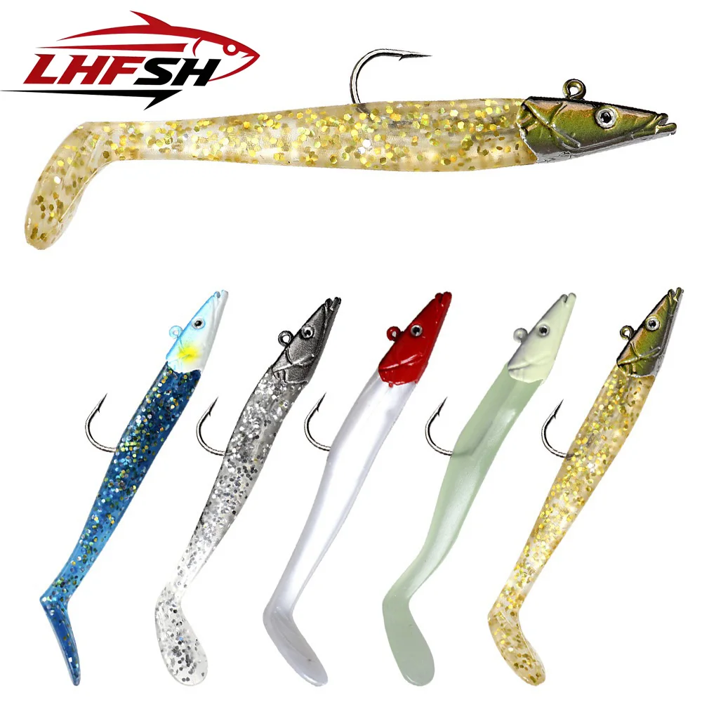 LHFSH 11 cm/18,1 g Jig-Kopf, weicher Köder, Silikon, Fischkopf, sinkender Barsch, Angelköder, frisches Salzwasser, natürlicher lebender, lebendiger Körper