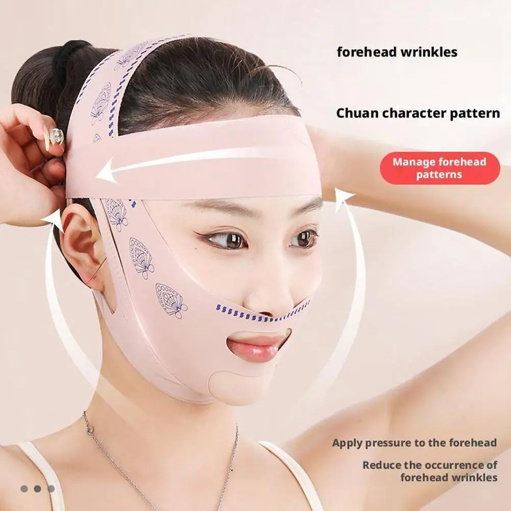 1 قطعة مخفض الذقن المزدوج V Line تشكيل أقنعة الوجه نحت الوجه قناع النوم حزام التخسيس الوجه للنساء #3