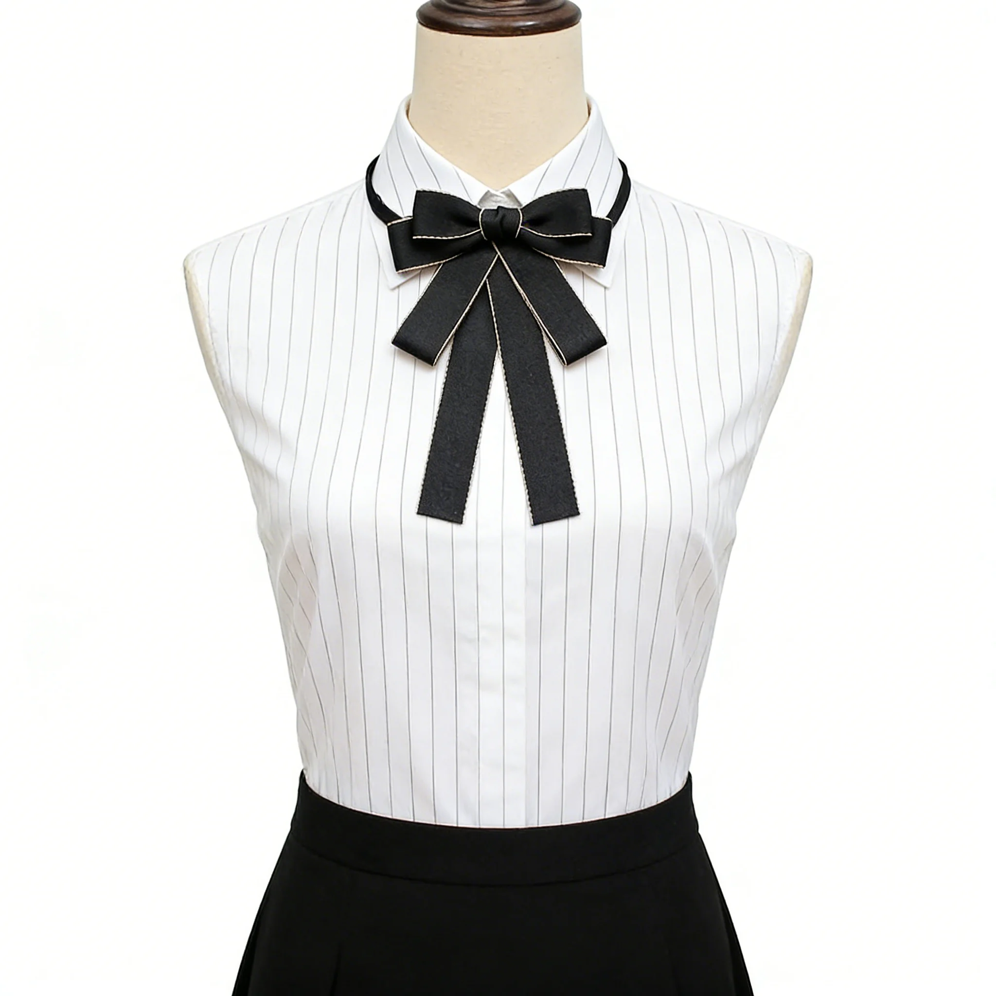 Vintage Fashion Retro muszka broszka biżuteria wstążka Party broszki dla kobiet dziewczyn płaszcz do koszuli garnituru kołnierz szpilki akcesoria prezenty — zdjęcie 3