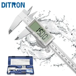 DITRON Digital Caliper 150/200/300mm Electronic Metal Vernier Calipers with Large LCD Screen Measuring Tool