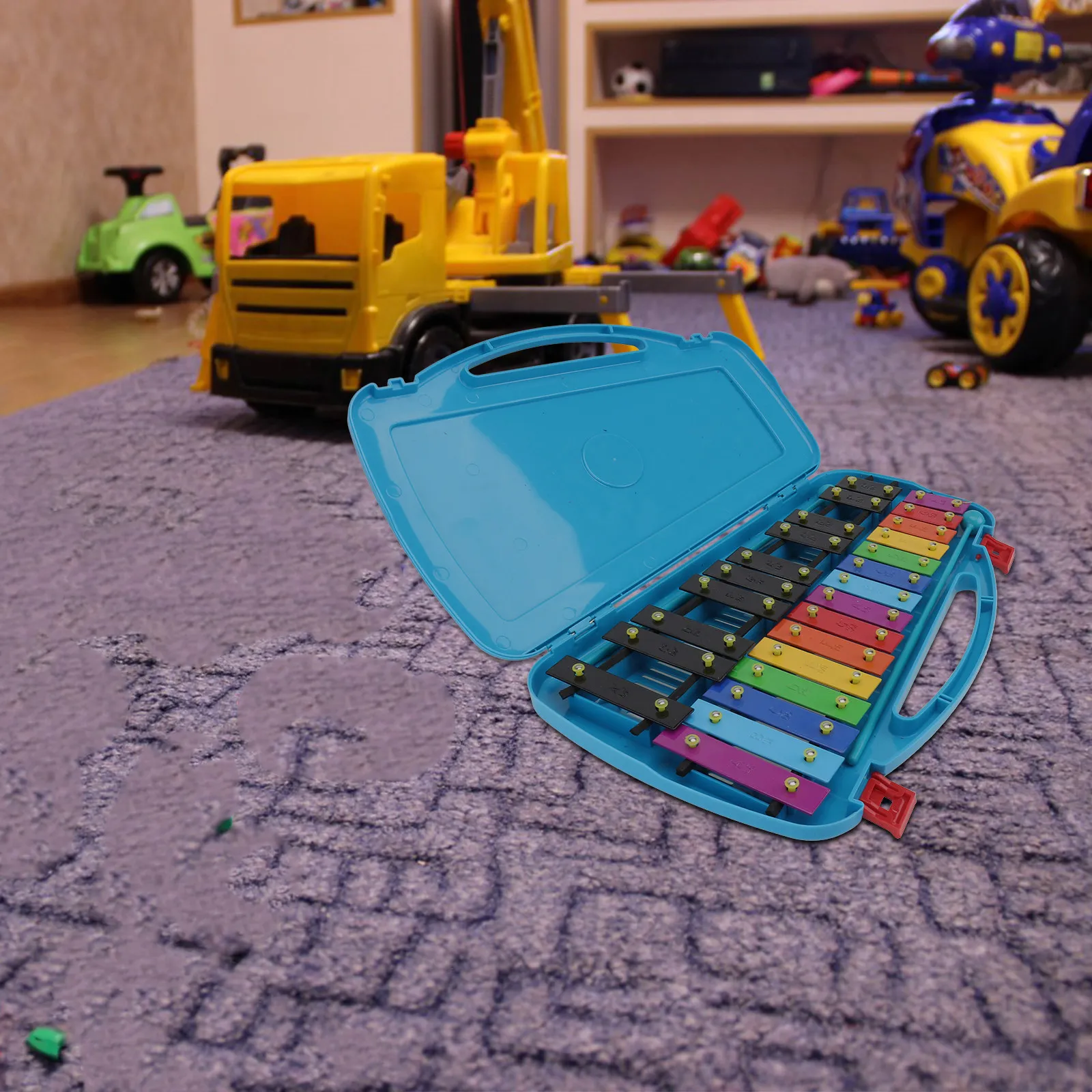 

Металлофон, 25 тонов, разноцветные алюминиевые пластинки, музыкальный инструмент для раннего развития, ударный инструмент