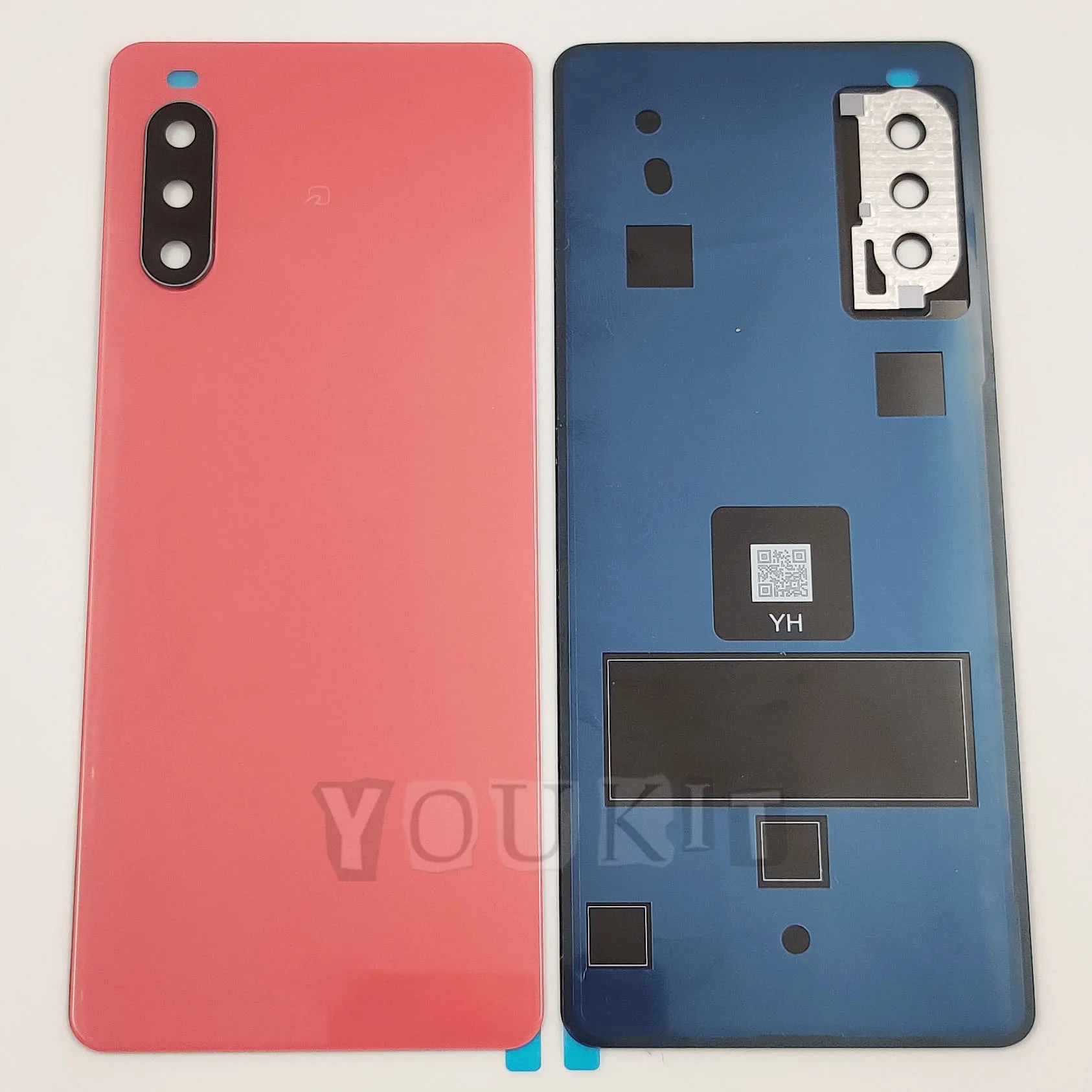 A+++ Gorilla Glass Back Lid Door For Sony Xperia 10 III Hard Battery Cover Rear Housing Shell Case With Camera Lens Adhesive