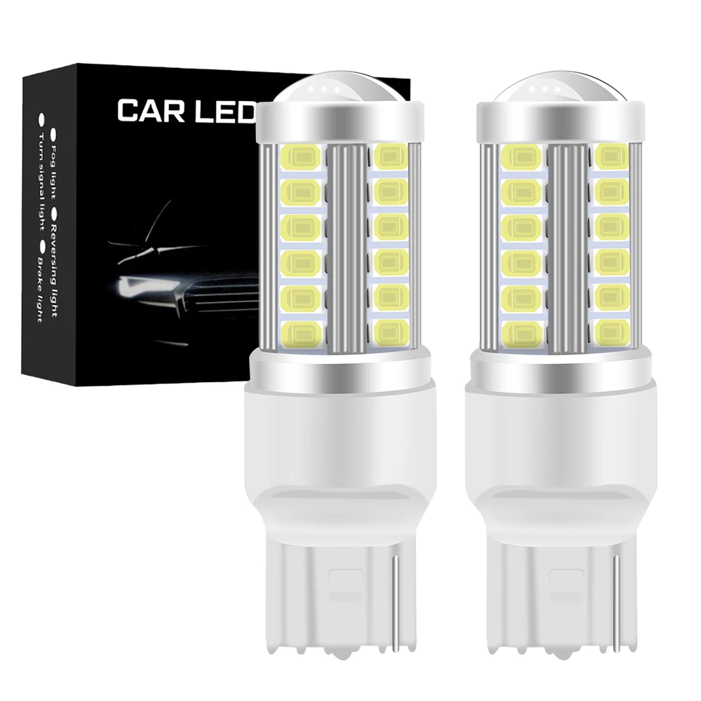 

2X W21W WY21W T20 3157 7440 7443 W21/5W BA15S P21W P21/5W BAU15S PY21W 3156 5730 33SMD LED Bulb Brake Reverse Turn Signal Light