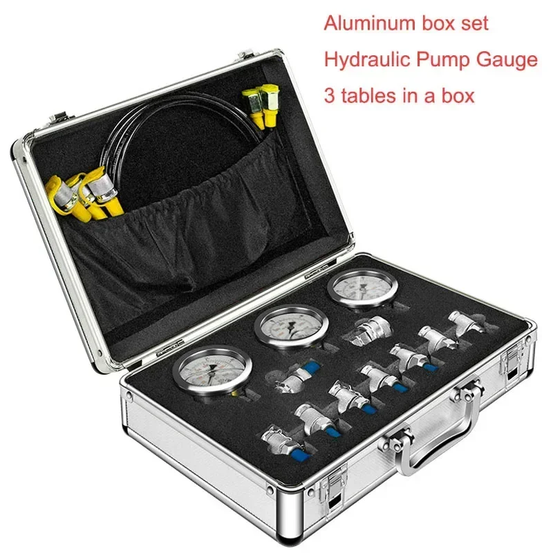 

Home Electric High-precision Hydraulic Oil Pressure Gauge Pressure Excavator Hydraulic Repair Box Set Excavator Pilot Pump Testi