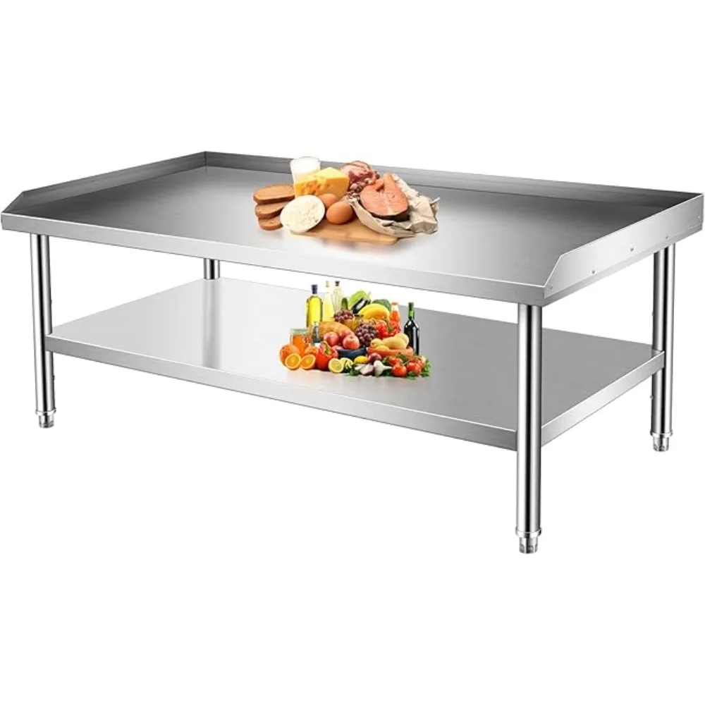 Stainless Steel Equipment Grill Stand with Undershelf, 60