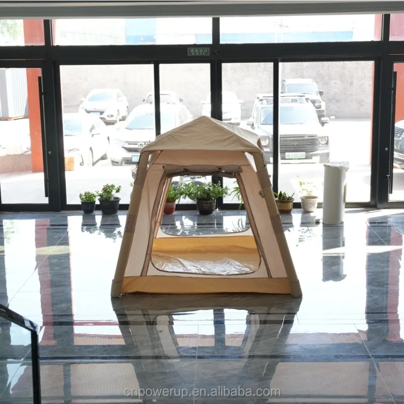 

YTYIN Inflatable Camping Tent One Bedroom 2.15x2.15x1.85m 300D Oxford Cloth PVC Air Column Four-season 2-3 Person Complete Acces