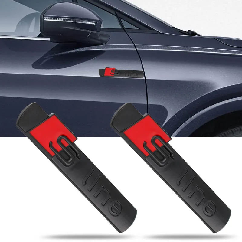 

Автомобильная боковая панель с листьями, декоративная наклейка для спортивного автомобиля, для Audi SLINE A3 A4 B8 8P 8V A6 C7 A5 Q5 B7 B6 B9 RS Q3 Q5 Q7