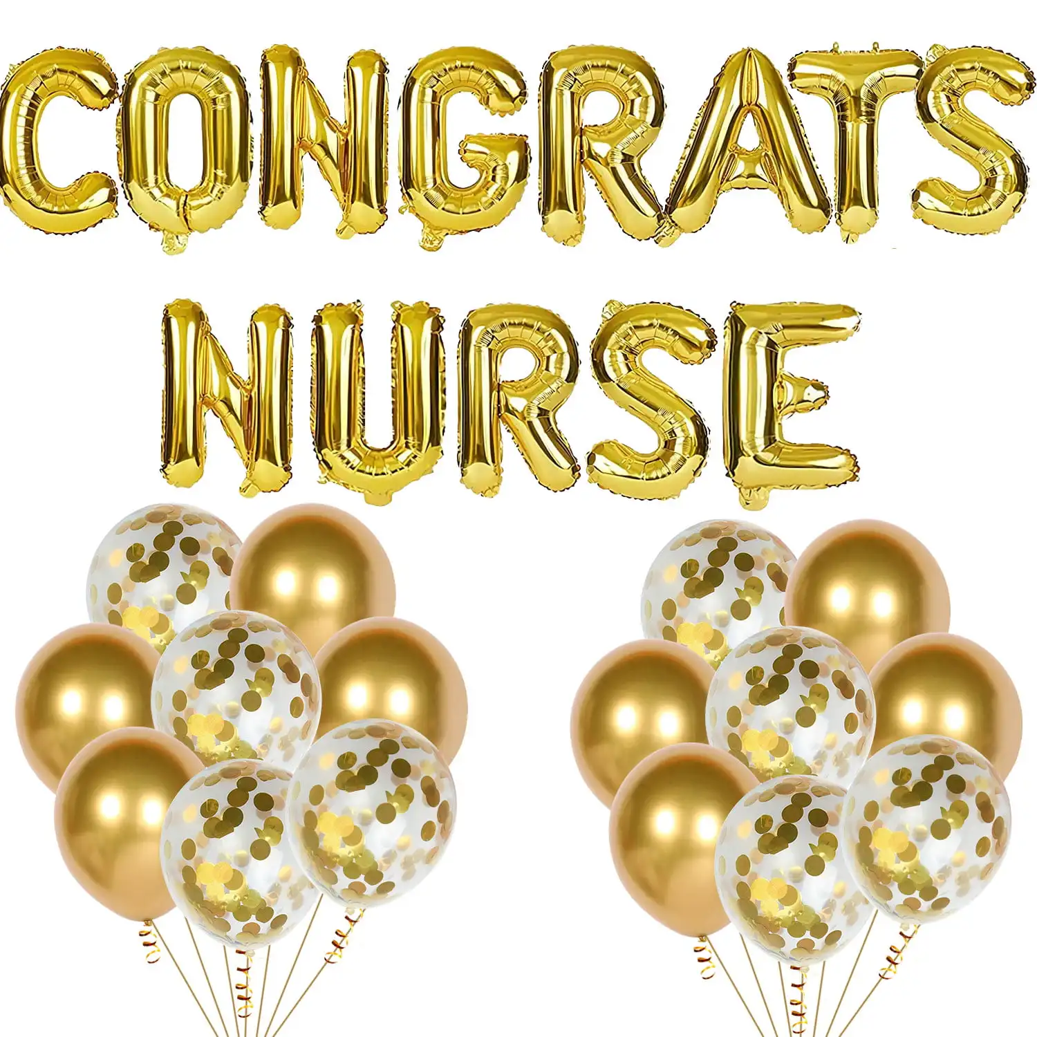 

Cheereveal Nurse Graduation Party Decorations 2023, Congrats Nurse Foil Balloons Gold 16 Inch, Nursing Graduation Party Supplies