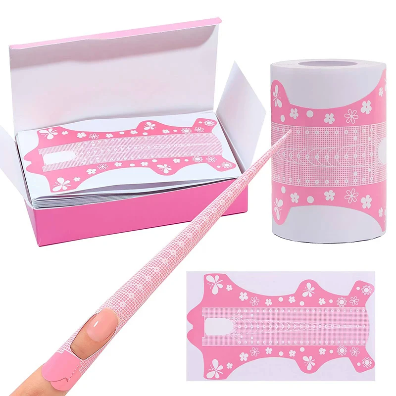 

1 Pack French Nail Tips Acrylic UV Gel Building Extension Nails Art 3XL Extra Long Form Stencil Stickers Manicure Tools