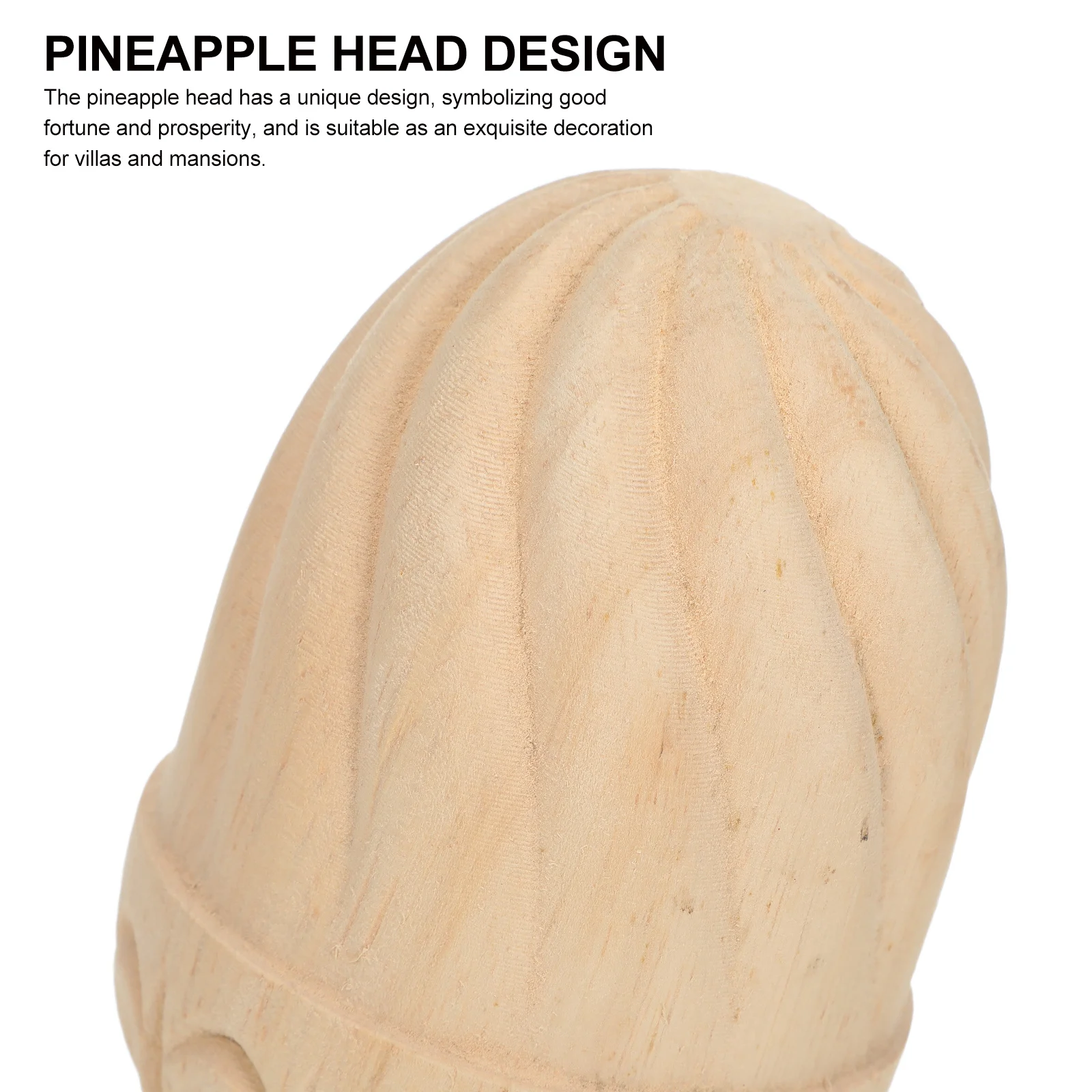 Wood Craft Spindle Pineapple Column Unfinished Decorative Baluster Finial Accessories Staircase Bed Post DIY Furniture