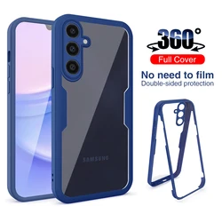 360 Full Body Double Side Screen Protector Case For Samsung Galaxy A15 4G Shockproof Clear Cover Coque A55 A35 A25 5G A 15 35 55