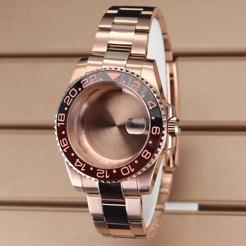 20ATM Diver 40mm Watch Case strap For NH35 NH36 NH34 NH38 4R36 Miyota8215 Eta2824 Movement 28.5mm Dial Sapphire Glass GMT MASTER