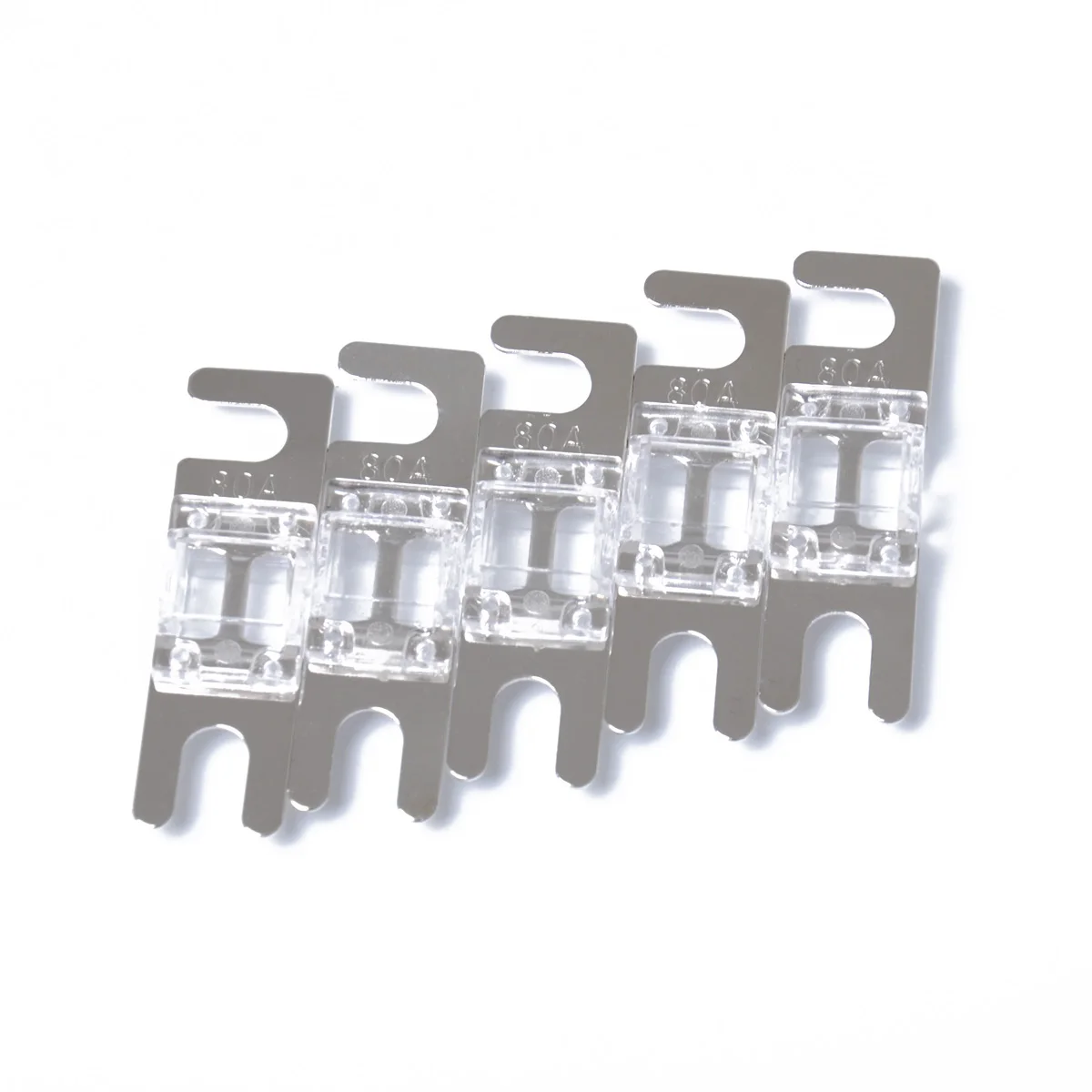 

5pcs Mini Anl 80A Car Audio Fuse Metal Plastic Boat Truck Power System Noise Reduction Pure Signal Circuit Protection