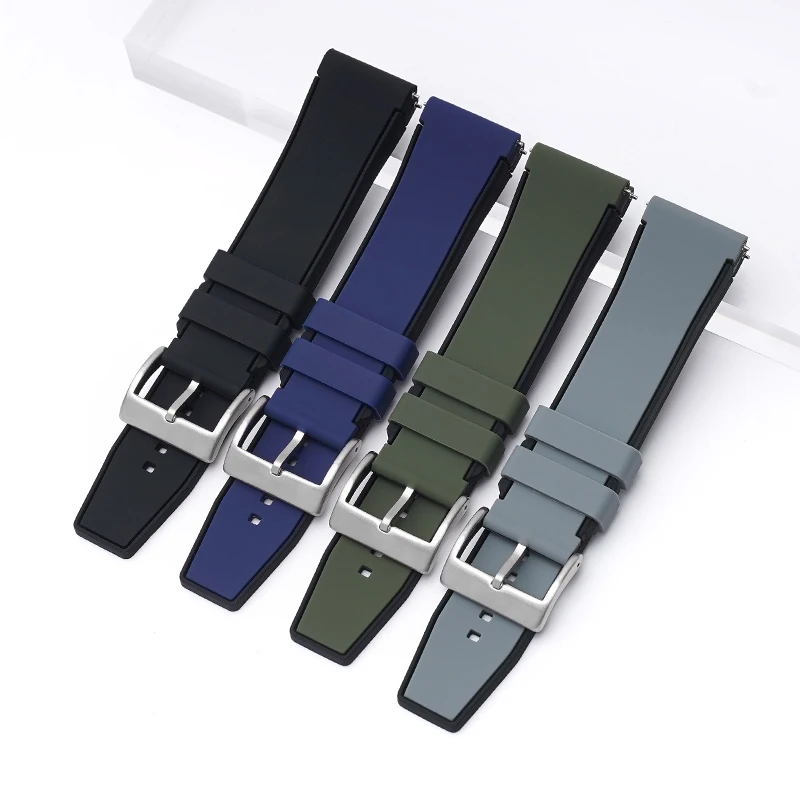 Silicone Strap 20/22/24/26mm Sport Waterproof Quick Release Men Women Replace Watch Band Belt for Seiko for Swatch x Blancpain