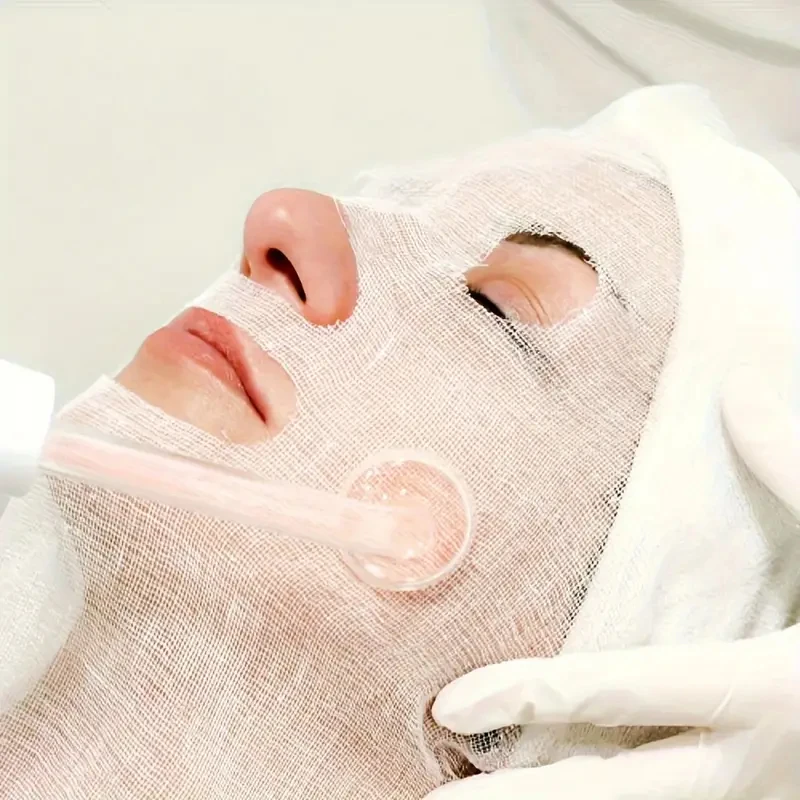 100/50pcs Facial Mask Gauze Soft Cotton DIY Beauty Mask Disposable Mesh Mask for Salon Home Use Skincare Accessories