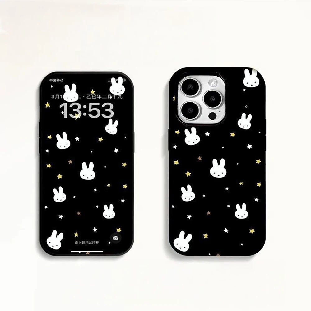 Kawaii ميفي آيفون XS/XR/11/12/13/14/15/16ProMax جراب هاتف لطيف ميفي أصدقاء غطاء سيليكون المضادة للخدش واقية فتاة هدية