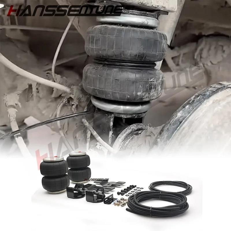 Heavy Duty Rear Air Suspension Kit for Navara NP300 D23 Leaf Spring Double Convoluted Air Helper Spring Kit Load Towing