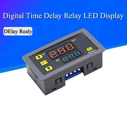 AC 110V 220V DC 12V Digital Time Delay Relay LED Display Cycle Timer Control Switch Adjustable Timing Relay Time Delay Switch