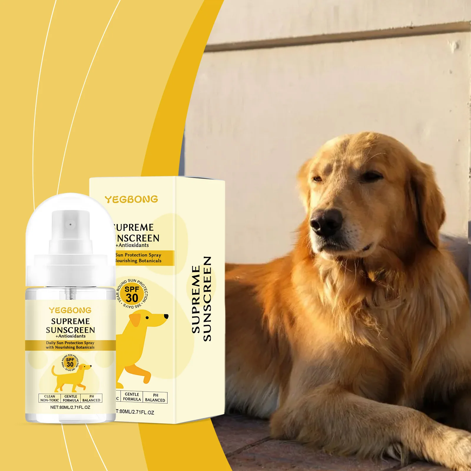 Hundeschutzspray, wasserdicht und sanftes Vitamin E, Hautschutz, Hundepflegespray