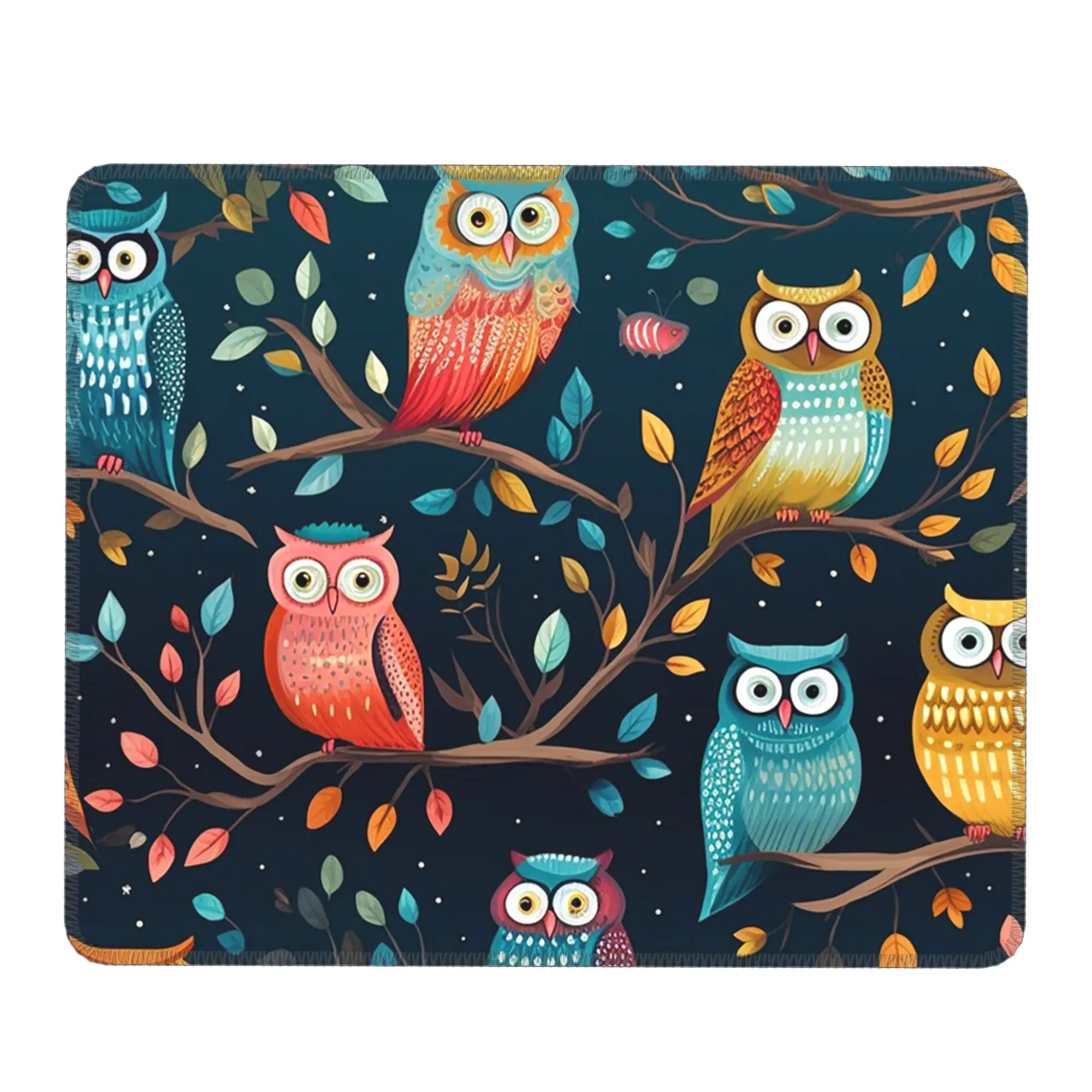 Cute Owl Stand On Branch Mouse Pad Computer Keyboard Mouse Mat Gamer PC Laptop Desk Mat Office Table Mats