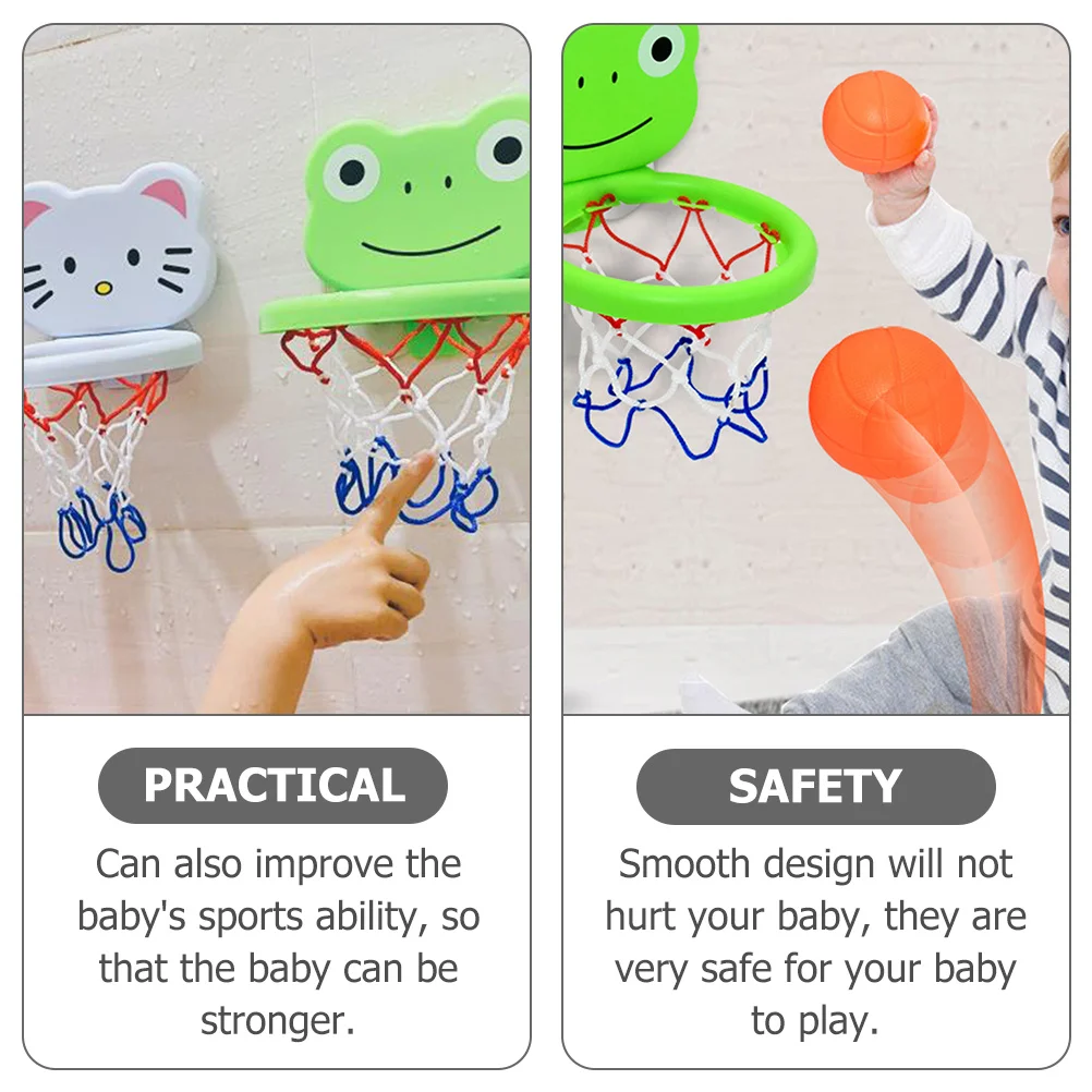 1 مجموعة 1 مجموعة كرة السلة الحمام للأطفال السلس آمن الاستحمام اللعب التدريب الرياضي الداخلي للأطفال ممارسة #4