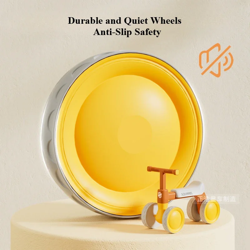 아기 밸런스 자전거 4륜 보행기 페달 없는 유아용 야외 라이드온 장난감 1-3세 어린이 생일 선물