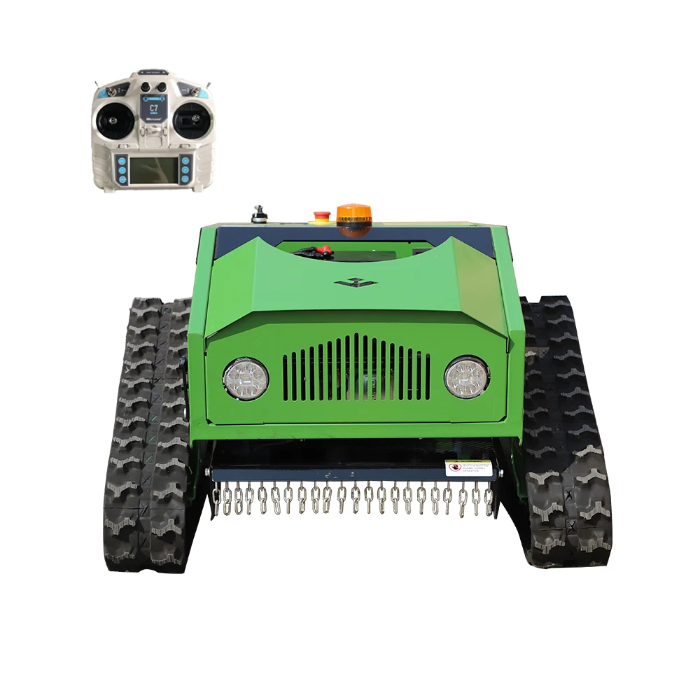 

Small Crawler Remote Control Robot Gasoline Engine Lawn Mower Garden Clean The Garden With A Lawn Mower