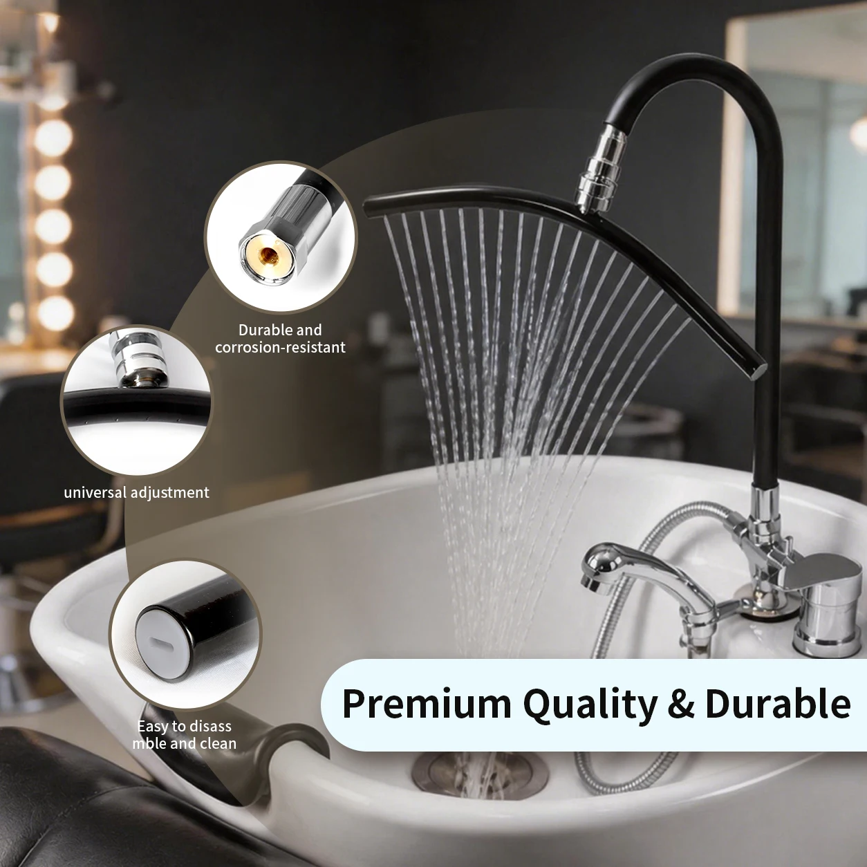 Multi-Angle Head Spa Waterfall Device for Scalp Care, Beauty Salon Water Spa Frame For Shampoo Washbasin Chair Accessories