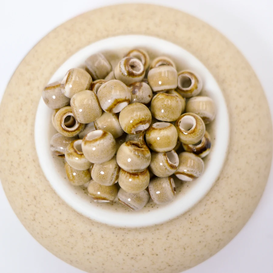 6# 100pcs Jingdezhen Ceramic Beads  Not Silicone Wholesale Procelain Bead For Jewelry Making 6mm  Beads #A516B