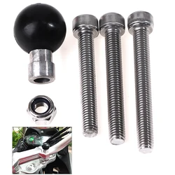 Motorcycle Handlebar Clamp Base 1 inch 25mm Ball with M8 Screws for Ram Mount