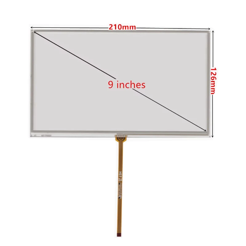 

9inch 4-wire 210X126MM Resistive Touch Screen GPS Navigation Handwriting External Screen Multimedia Industrial Glass