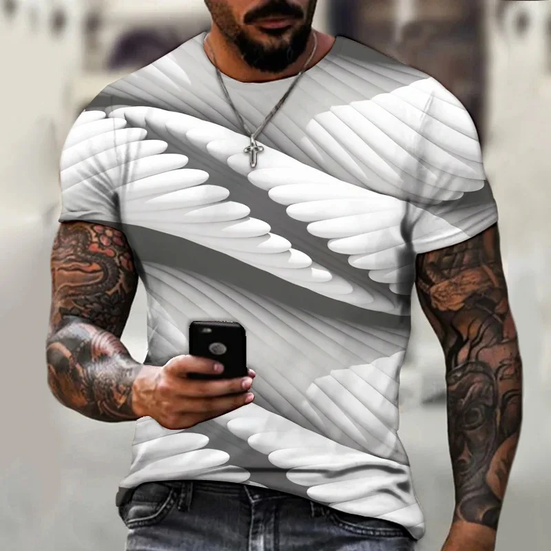 3D T Shirt For Men Fashion Hip Hop O-neck Short Sleeve Tops Abstract Harajuku Men\'s T-shirts Oversized Tees Shirt Man Clothing