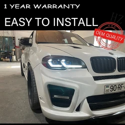Headlight For BMW X5 E70 2007-2013 Car автомобильные товары LED DRL Hella Xenon Lens Hella Hid H7 X5 E70 Car Accessories