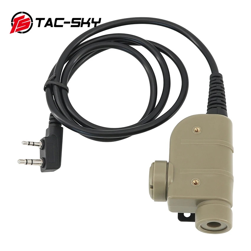 TS TAC-SKY aksesori Headset taktis Walkie Talkie PTT adaptor U94 PTT untuk berburu menembak olahraga