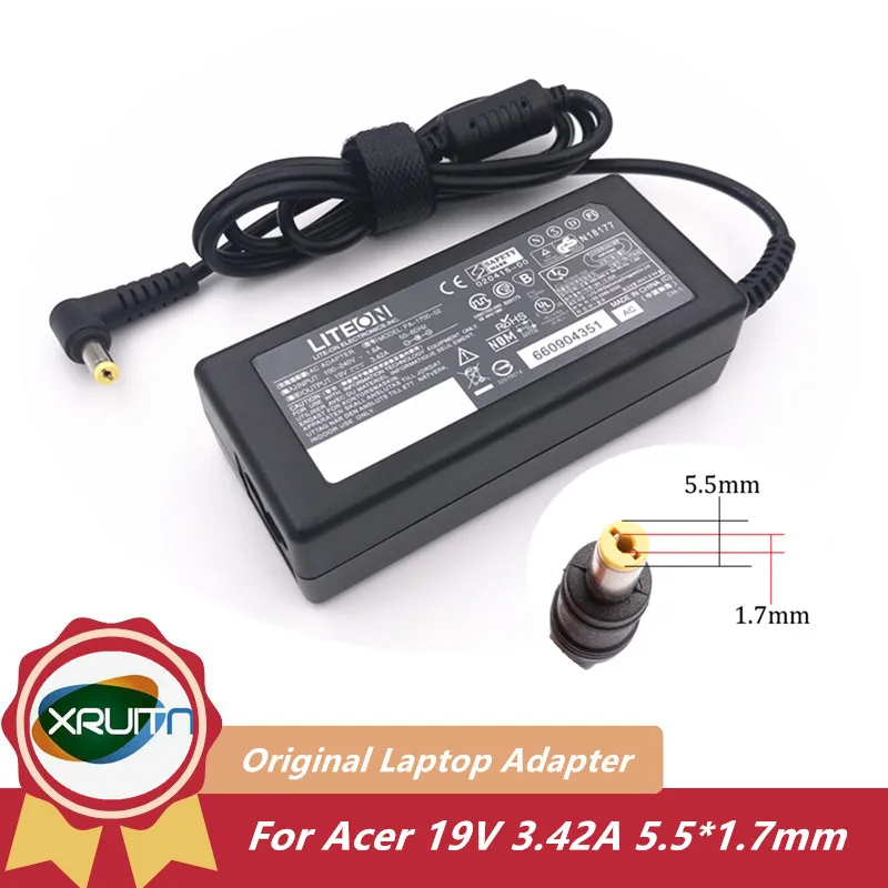 

Original 19V 3.42A 65W AC Adapter Charger for Acer Aspire 5315 5630 5735 5920 5535 5738 6920 7520 PA-1650-86 S3 E15 Power Supply