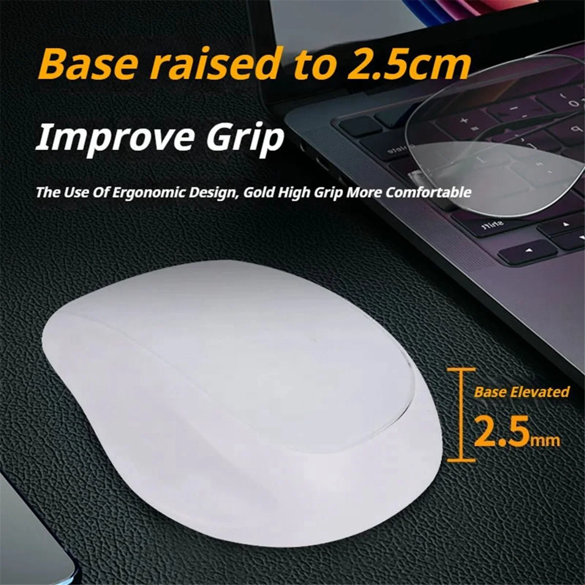 GOB-oFor Apple Magic Mouse 2/3 تصميم مريح يزيد من الراحة والتحكم في راحة اليد المرتفعة لزيادة الارتفاع