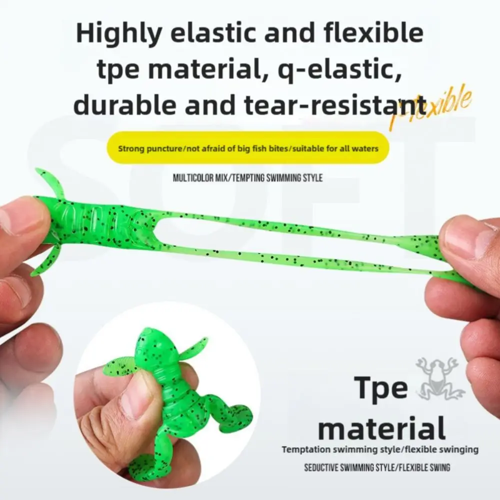 5PCS New TPE Soft Frog Fishing Lures 5g Jigging Lure Fishing Gear Product Frog-Like Stance Lure Artificial Bait Outdoor Fishing