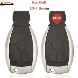 jingyuqin NEC Remote Smart Car Key Shell For Mercedes Benz C E R S CL GL SL CLK SLK 3/3+1 Buttons Key Shell Replacement