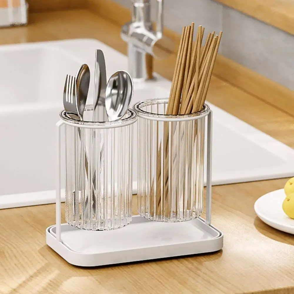 

Drain Basket Simple Chopstick Rack Transparent Nordic Tableware Holder Storage Box Utensil Organizer Cutlery Drainer Chopstick