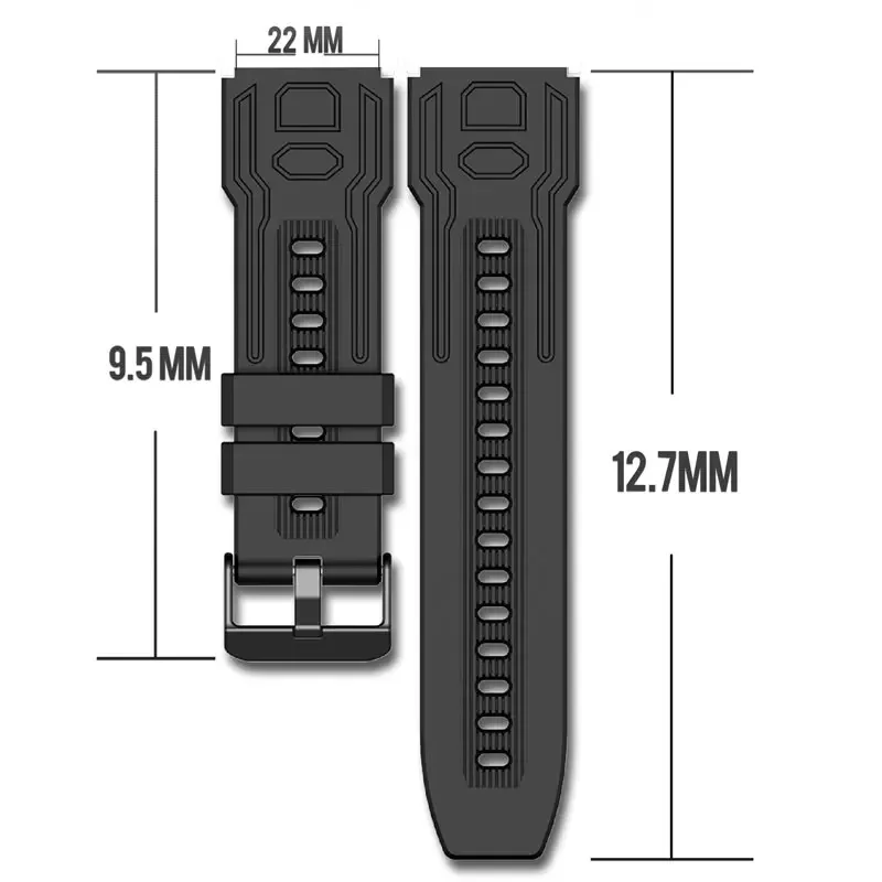 22mm Smart Watch Braceletes Original Strap For C21 Kr06 Nx3 Etc. Accessories  Waterproof Silicone Smartwatch Parts