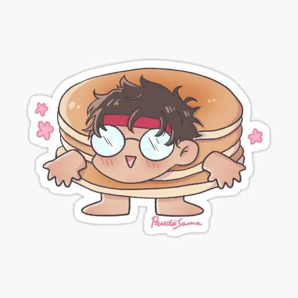 Pancake Polites  5PCS Stickers for 5PCS Stickers Laptop Home Water Bottles Cute Print Cartoon Car Wall Living Room Background Ar