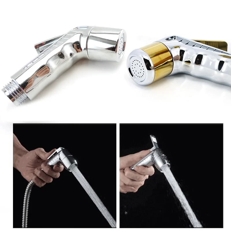 

ABS золотой, серебряный распылитель для биде, насадка для душа для унитаза, пластиковая мусорка для туалета, распылитель воды, кран для очистителя клизмы