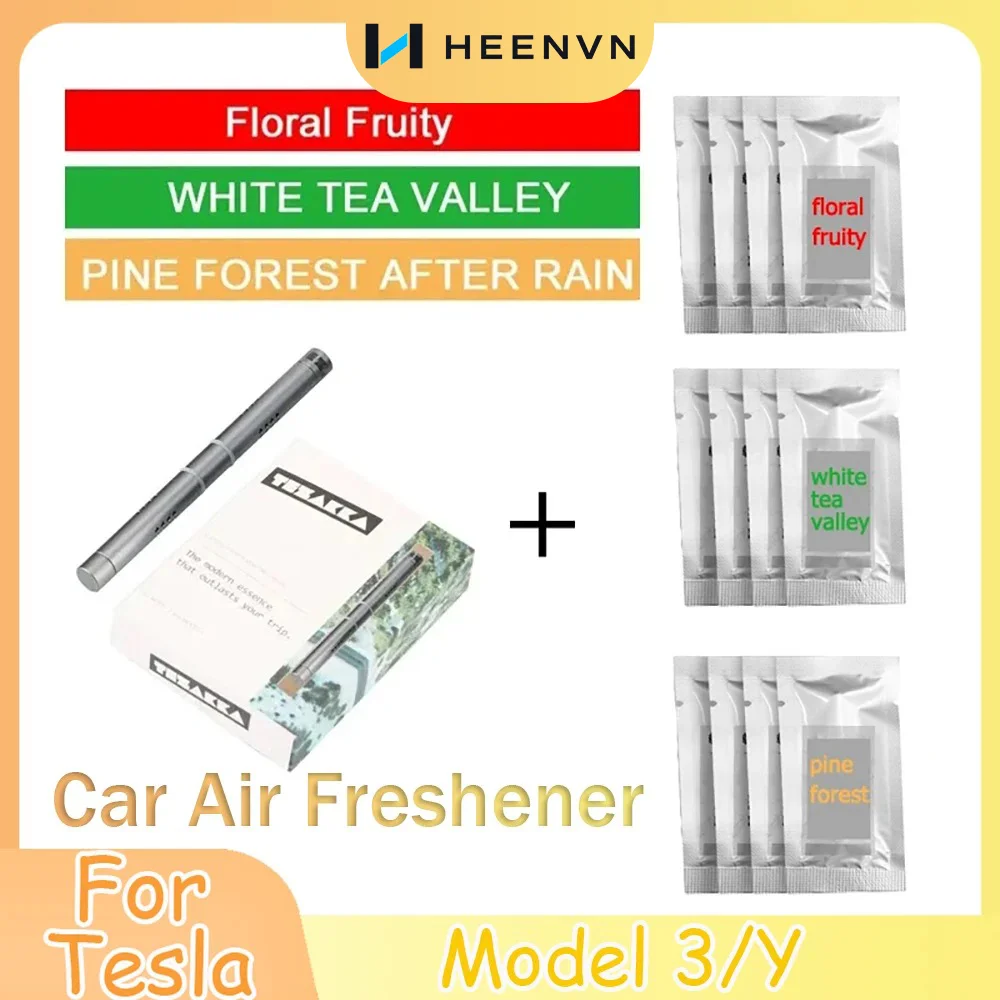 Heenvn For Tesla Model 3/Y Car Air Freshener Invisible Air Vent Perfume Deodorant Purification Agent Decoration Vehicle Supplies