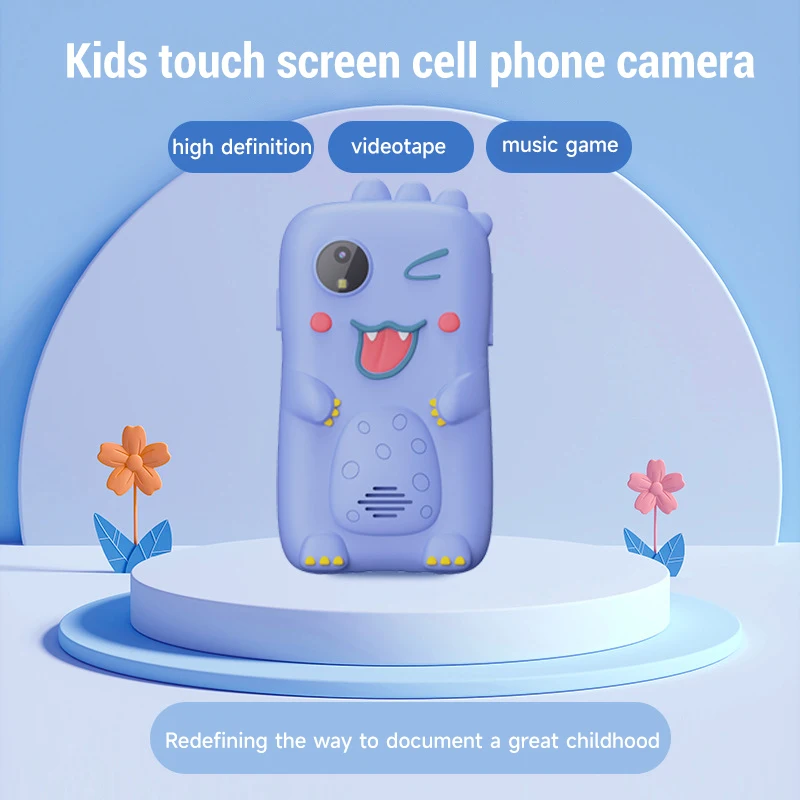 Caméra éducative pour enfants, jouet de dessin animé, Style téléphone portable avec lecteur de musique, jouets de photographe d'apprentissage précoce, cadeau de vacances