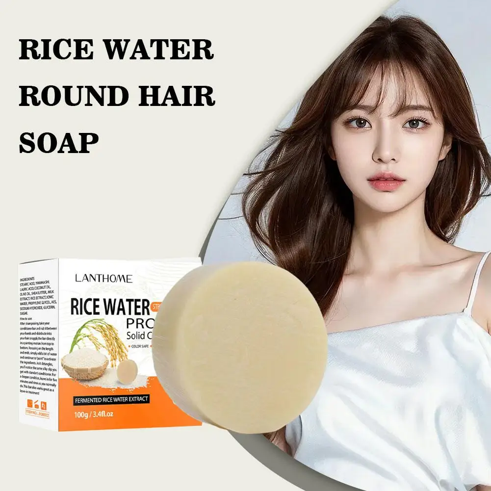 Organic Rice Shampoo Soap Bar Oil Free Conditioning Bar Water Protein Hair Rice Soap Soap Nourishing Anti-loss J7N8