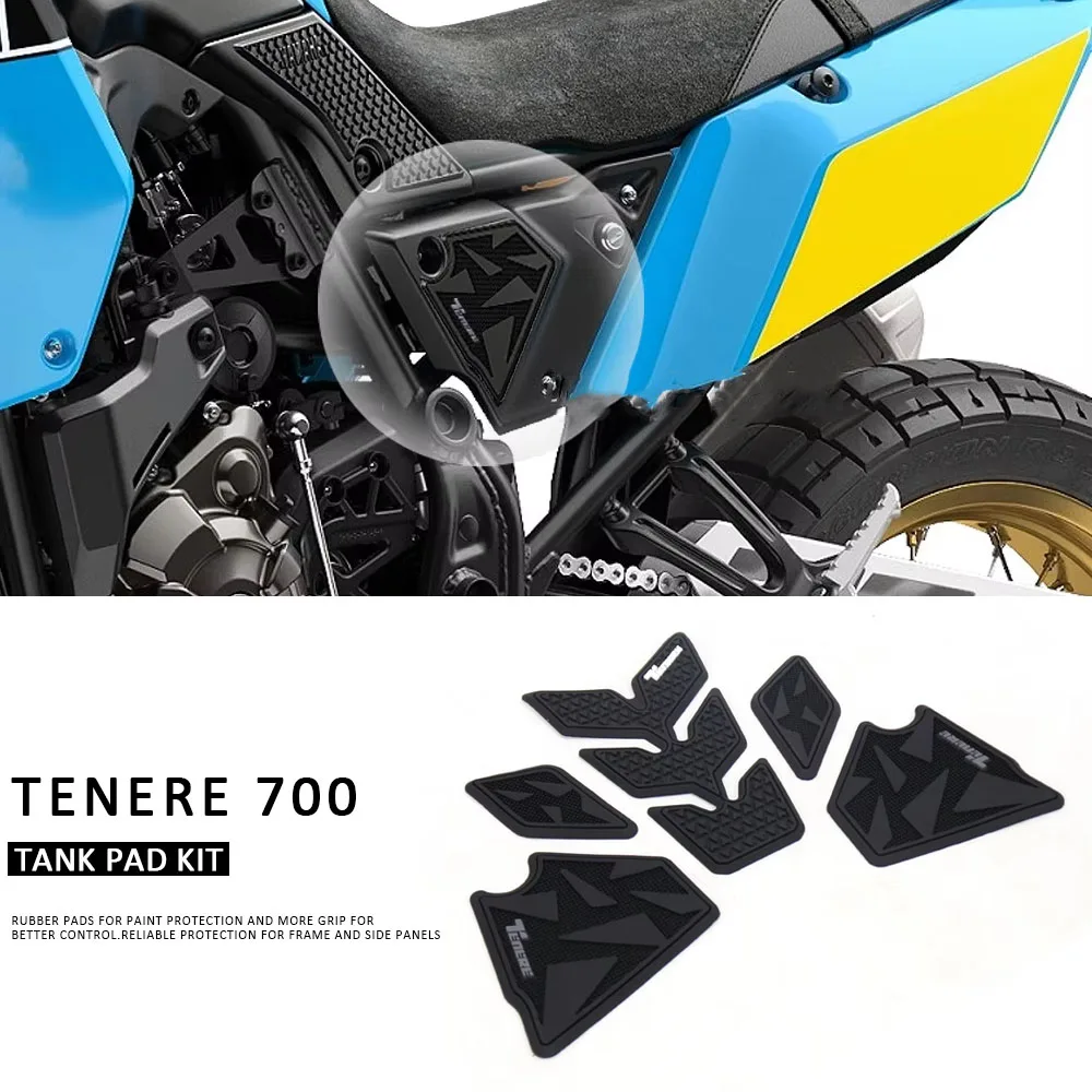 

For Yamaha TENERE 700 Motorcycle Side Fuel Tank Pad Tank Pads Protector Stickers Decal Gas Knee Grip Traction Pad Side Sticker
