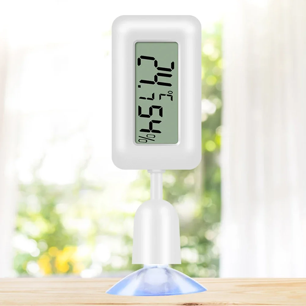 Digital Reptile Thermometer Hygrometer with Suction Cup Temperature Humidity Meter for Terrarium Reptile Accessories