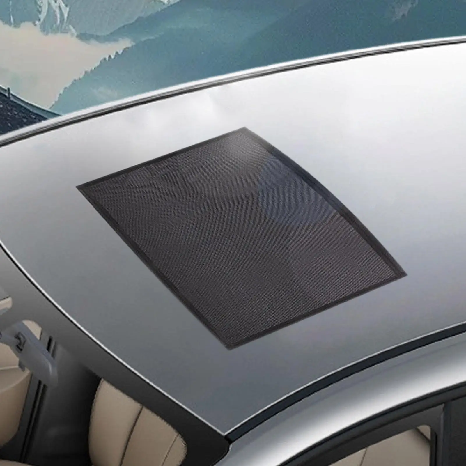 Car Sunroof Net Magnetic Auto Sunroof Shade UV Protection Car Mosquito Repellent Screen for Sleeping Road Trips Travel
