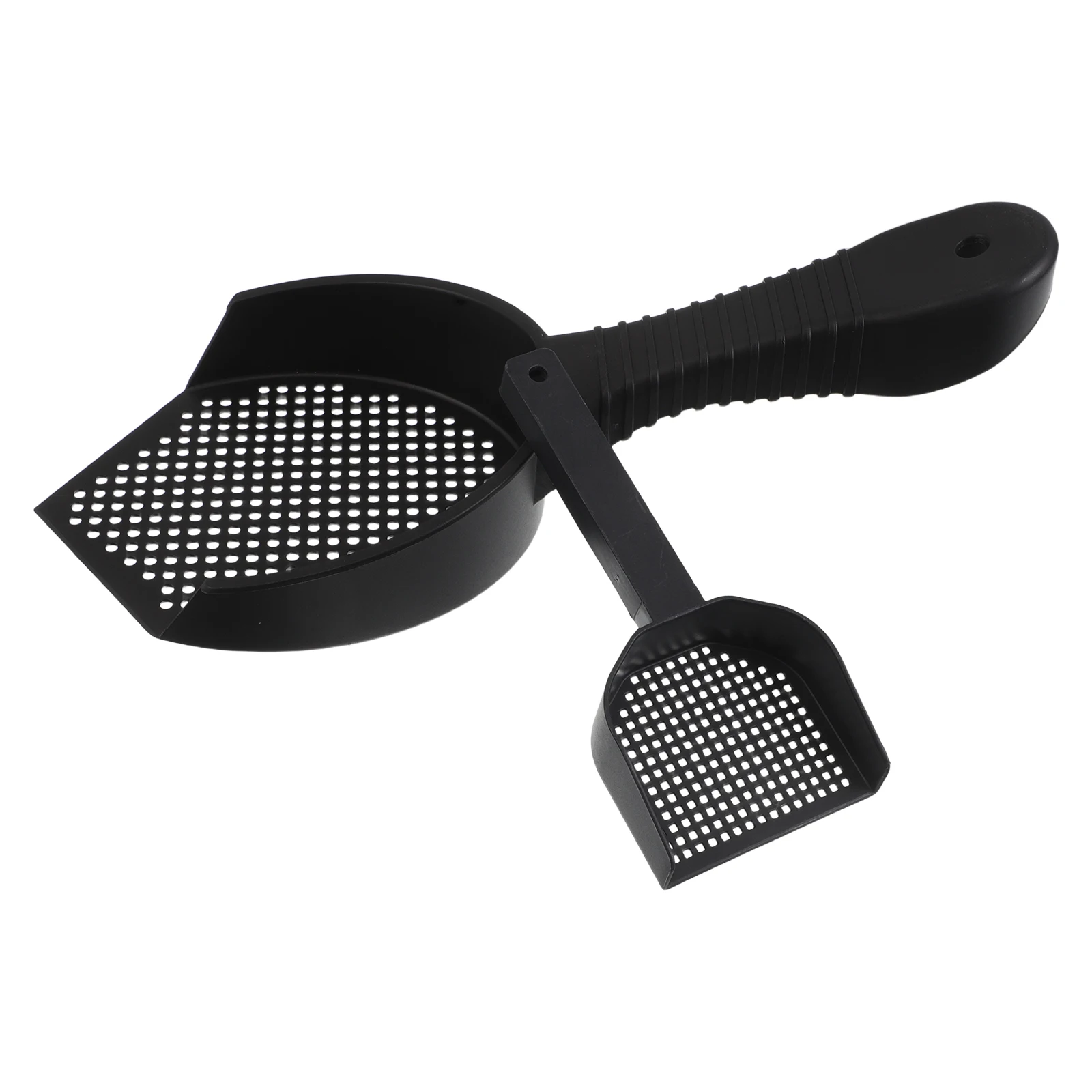 

2 Pcs Cat Litter Shovel Fine Sifter Large Plastic Cats Sieve Durable Material Ergonomic Handle Cleaning Reptile Sand Scooper Pet