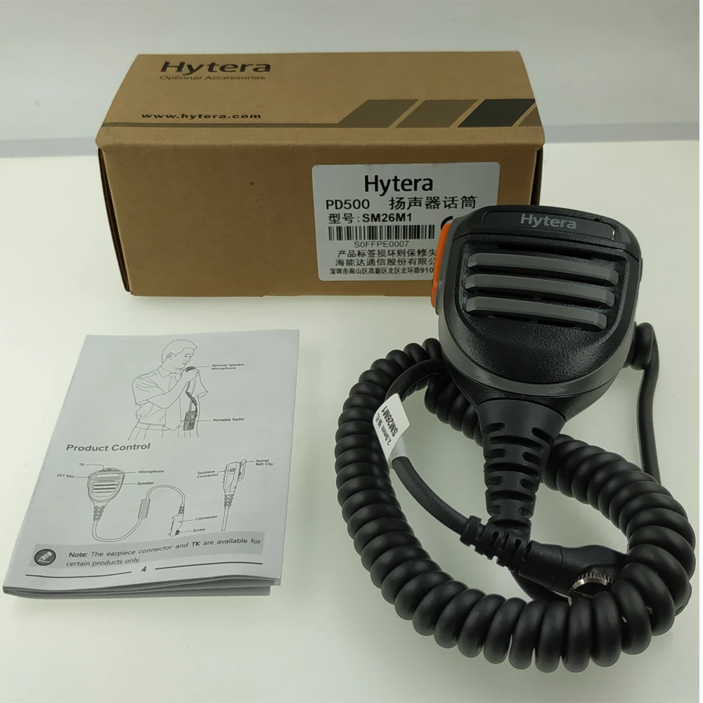 Imagem -06 - Original Hyt Sm26m1 Alto-falante Ip54 à Prova Impermeável Água Microfone Portátil para Hytera Bd500 Td560 Pd530 Td580